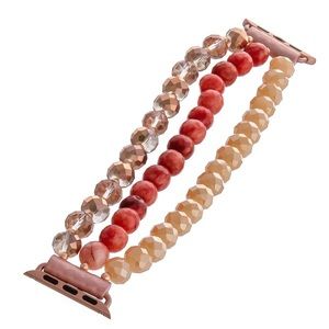 Beaded stretch bracelet for smart watches